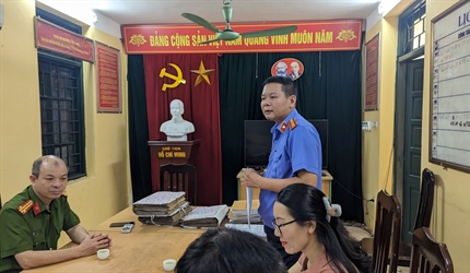 Viện KSND huyện Thanh Trì kiểm sát trực tiếp công tác thi hành án hình...